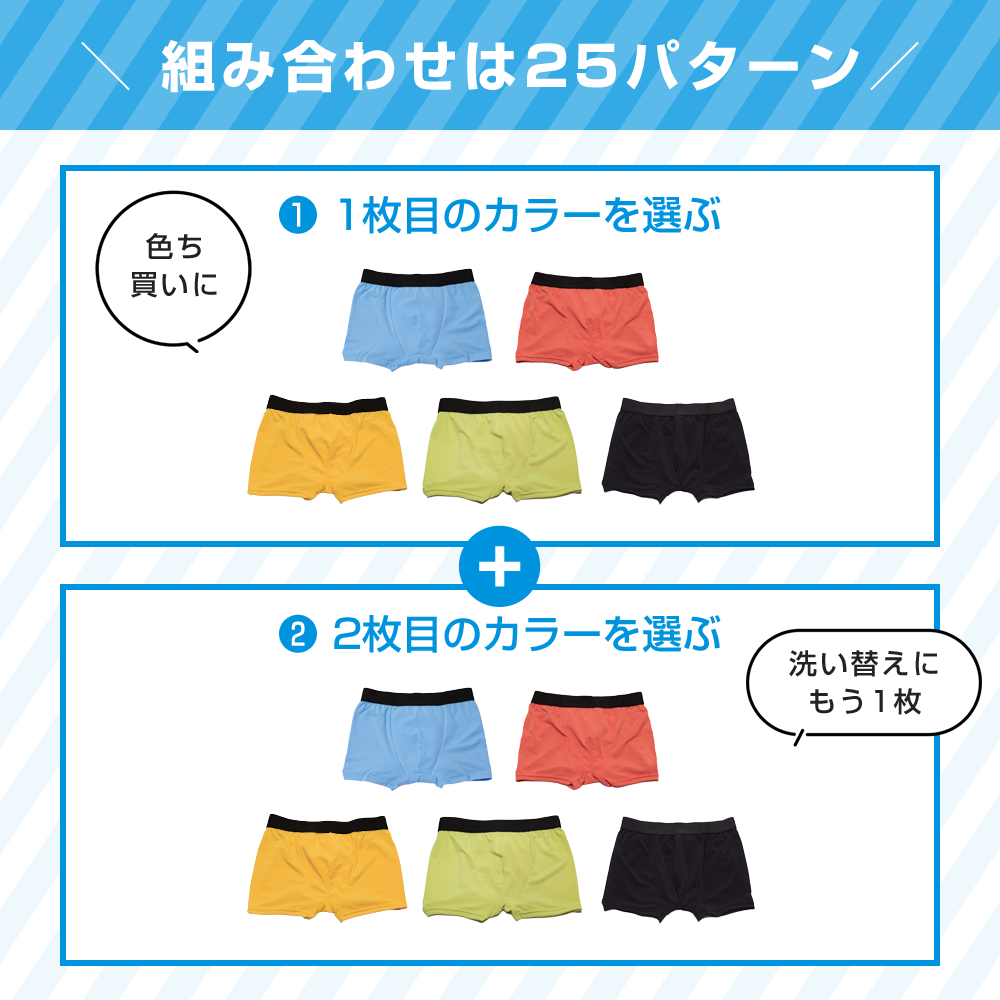 2枚セット | おねしょパンツ 小学生 男の子 110 おねしょ 対策 ボクサーパンツ トイトレ はれパン 8cc トイレトレーニング 吸水 防水 昼間おもらし ちびり 染み出し 防止 日本製 | メール便送料無料