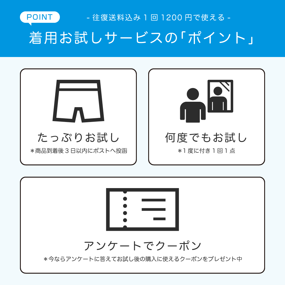 はれパン ジュニア着用お試しサービス